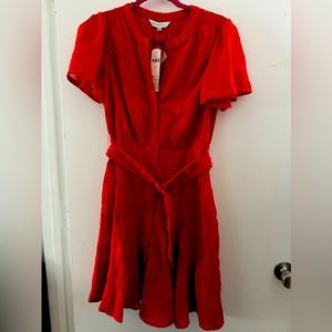 Tropical Red Dress - Anthropologie